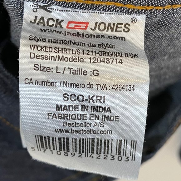 Jack and Jones | Shirts | Jack Jones Denim Western Snap Button Shirt |  Poshmark